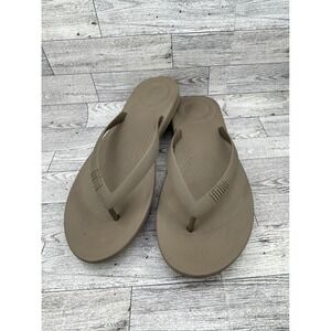 FitFlop iQushion Ergonomic Flip Flops Tan Brown Men Size 13 US 47 EU 12 UK